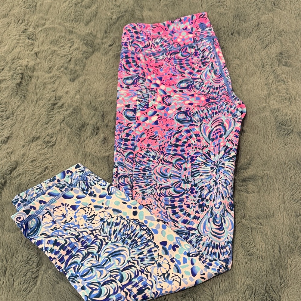 Lilly Pulitzer Pink and Blue Patterned Leggings